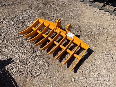 2026 GIYI 38 in pro fit to cat 303 Excavator Rake (Unused)