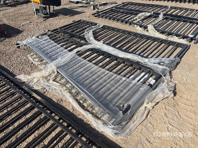 2026 SKLP SK-HLM14 14FT. BI-PARTING WROUGHT IRON GATE Doors (Unused)