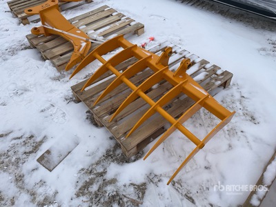 2026 GIYI 46 in Excavator Rake - Fits Cat 303 (Unused)