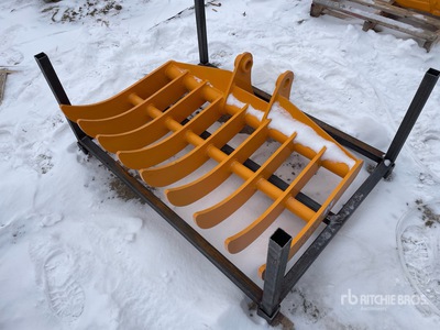 2026 GIYI 44 in Excavator Rake - Fits Cat 307 (Unused)