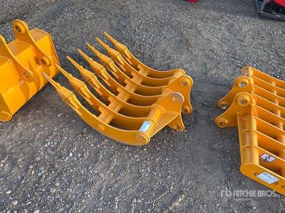 2026 GIYI Fit to cat 305 teeth Excavator Rake (Unused)