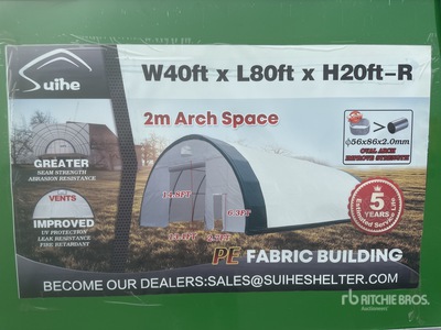 2026 Suihe S408020R-300gPE 40 ft x 80 ft x 20 ft Bâtiment d'entreposage (Unused)