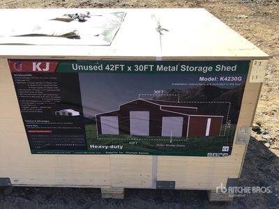 KJ K4230G Metal Storage Shed - Unused