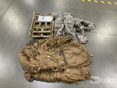 (6) Cold Weather Parkas, (41) MOLLE Frame Packs & Assorted Items