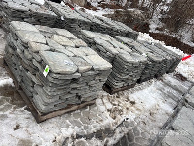 Quantity of (5) Pallets of 2 in Tumbled Irregular Pavers Stone (Unused)