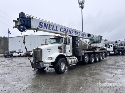 Manitex 50155SHL 50 ton Straight Boom on 2013 Kenworth T-800 12x6 Boom Truck