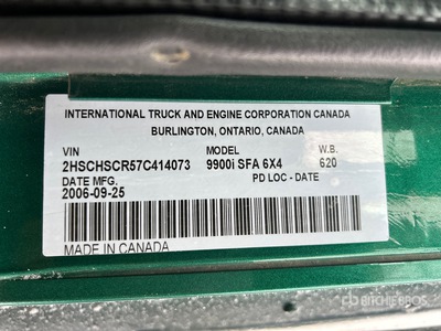2007 International 9900i 6x4 T/A Slaapcabine Trekker