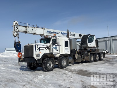 Manitex 4596T 45 ton Straight Boom on 2013 Kenworth C500 10x6 Twin-Steer Sleeper Boom Truck