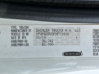 2015 Freightliner 114SD 6x4 Kabina i podwozie