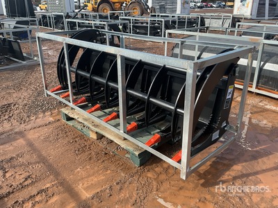 Greatbear 78 in Root Rake Skid Steer Grapple Bucket (Unused)