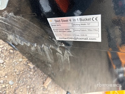 2026 GIYI GY-KH72F 72 in Multi-Purpose Kompaktladerschaufel (Unused)