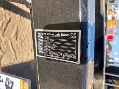 2026 GIYI GY-TB47 3300 lb Forklift Extendable Boom (Unused)