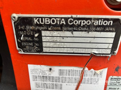 2015 Kubota U55-4 Tracked Excavator