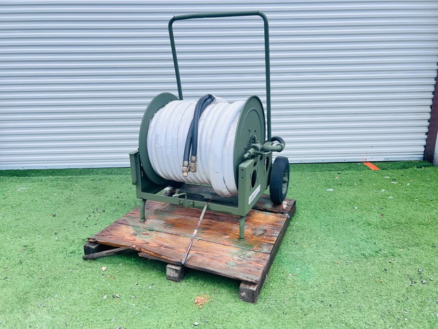 Portable Fire Hose Reel w/ Flexible Hose & Nozzle (Unused)