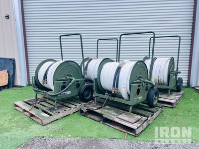Quantity (4) Portable Fire Hose Reels with Flexible Hose