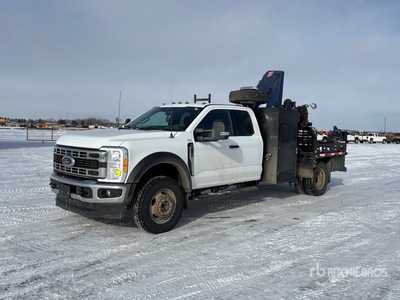 2022 AMCO V906N 4S 5270 lb Knuckle Boom on 2023 Ford F-550 XLT 4x4 Extended Cab ブームトレーラー