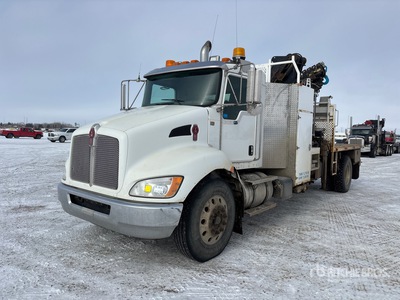 Hiab 200C 15430 lb Articulated Boom on 2009 Kenworth T370 4x2 ブームトレーラー