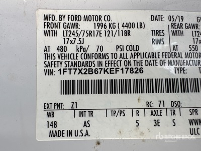 2019 Ford F-250 XL 4x4 Extended Cab Pickup