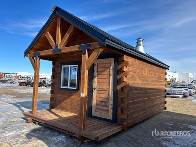 Custom Built 20 ft x 12 ft Skid-Mounted Log Cabin  هيكل محمول (Unused)