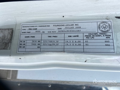 2009 Hino 185 Van Truck