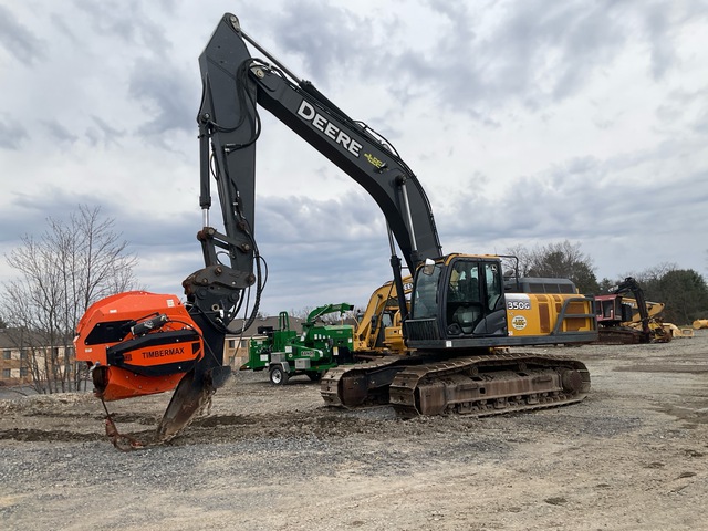 2018 John Deere 350G LC Tracked Excavator w/ Timbermax T20HD Winch