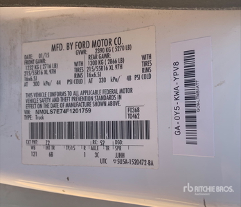 2015 Ford Transit Fourgon cargo