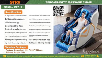 2025 STARVOX MRT-10 Zero-Gravity Massage Chair Chairs (Unused)