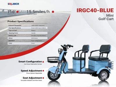 2026 SDLANCH IRGC40-BLUE 3 TT E-Trike Mini Scooter (Unused)
