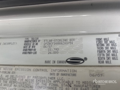 2008 Sterling Acterra 4x2 Hooklift Truck