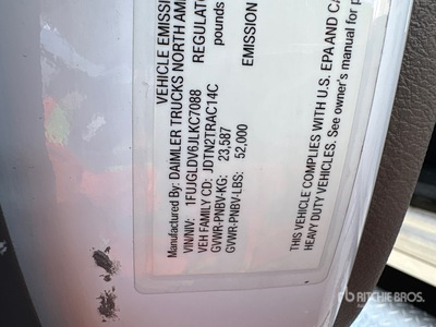 2018 Freightliner Cascadia 125 6x4 T/A Sleeper Truck Tractor