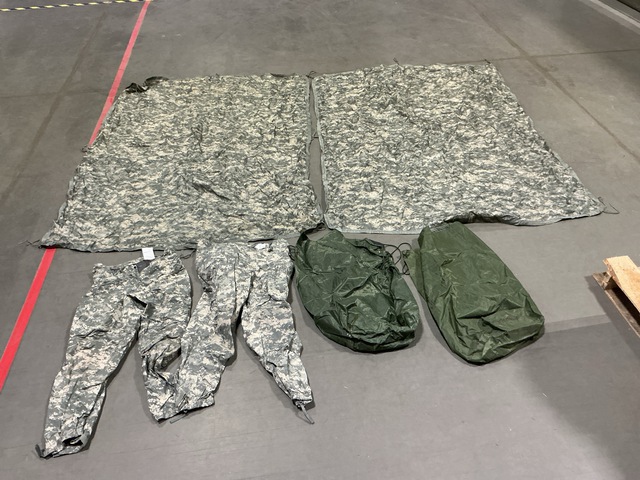 (9) Wet Weather Poncho Liners (7) Pairs of Wet Weather Trousers & Assorted Items