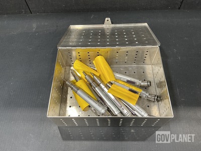 (7) Hall 5058-01 Surgairtome Two Pneumatic Drills w/5052-12 Autoclave Case