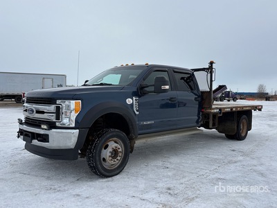 2017 Ford F-550 XLT 4x4 Crew Cab Flatbed Truck