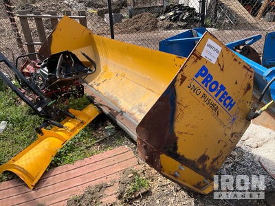 Pro tech 10 ft Front mounted Snow Pusher - Fits Skid Steer Loader