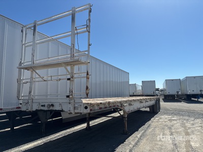 1973 Brown 40 ft T/A Flatbed Trailer