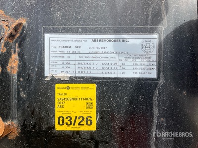 2017 ABS 48 ft 5/Axle Live Bottom Trailer