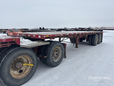 2008 Doepker DSL-30 Super 30 28 ft Super B-Train Pup Flatbed Trailer
