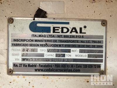 2016 ITALMAQ 2016 30 ft Tri/A Przyczepa wywrotka (Inoperable)