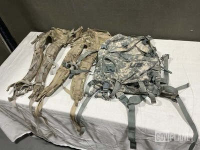 (53) Enhanced Frame Shoulder Straps, (9) Assault Packs & Assorted Items