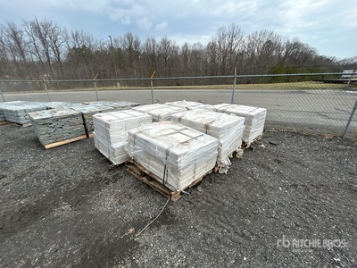 Quantity of (6) Pallets of 3 in Precast Wall Caps معدات بناء متنوعة