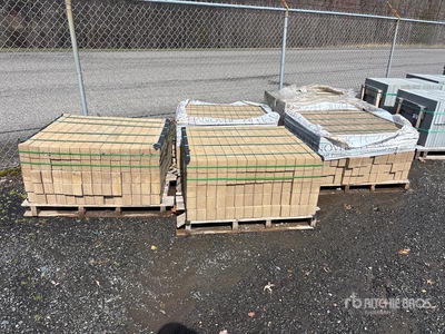 Quantity of (5) Pallets of 4 in x 8 in Brown Concrete Pavers