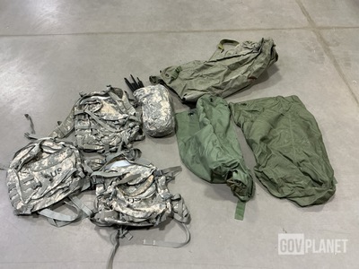 (1) ICS Improved Combat Shelter, (3) Assault Packs & Assorted Items