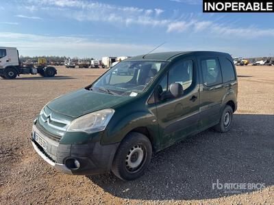 2012 Citroen Berlingo Motricité Renforcée Vehicule Utilitaire Fourgon cargo (Inoperable)