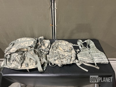 (3) Large Field Pack Sets, (20) Assault Packs & Assorted Items