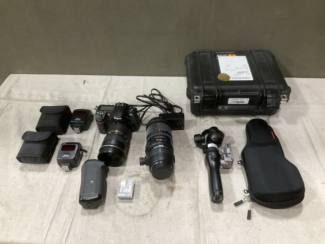 (6) Camera Flashes, (2) Digital Cameras & Assorted Items