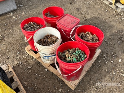 Quantity of (6) Pails of Tire Chains
