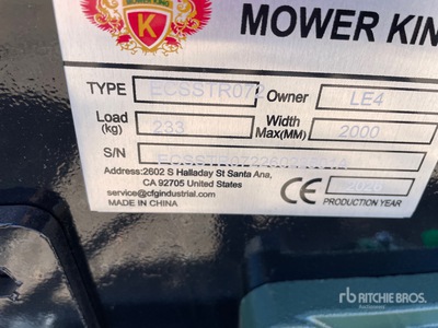 2026 Mower King ECSSTR072 72 in スキッドステア ティラー (Unused)