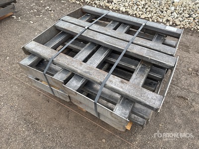 Quantity of (10) 2025 Kit Containers QT-F-BLANK 46 in Skid Steer Attachment Mounting Plate (Unused)