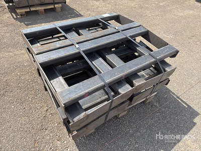 Quantity of (10) 2025 Kit Containers QT-F-BLANK 46 in Skid Steer Attachment Mounting Plate (Unused)