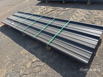 2025 Kit Containers Grey Metal Roofing Panels (Unused)